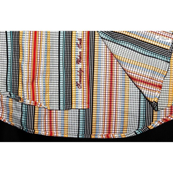 Robert Graham Men's Long Sleeve Button Front Paisley Flip Cuff Shirt Size Large - Picture 8 of 12